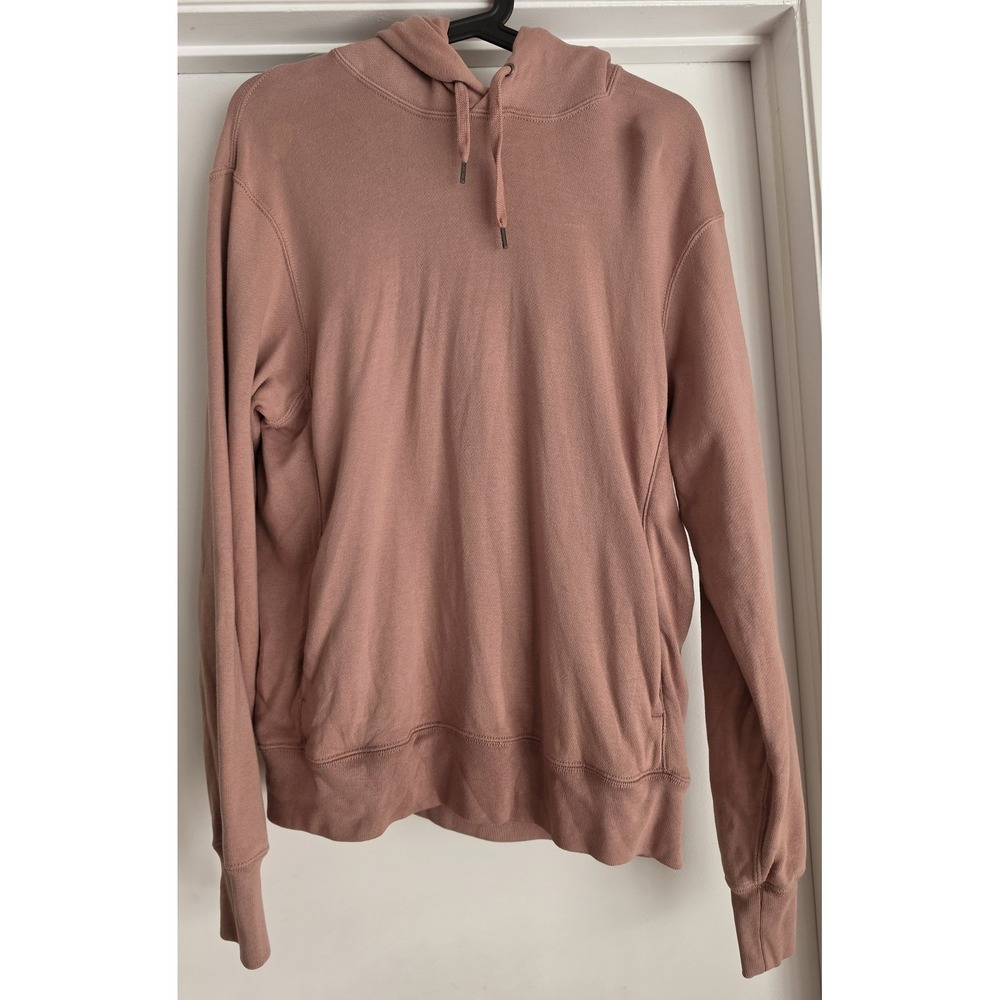 Uniqlo Hoodie S Dusty Rose Cotton Solid Casual Pullover Sweatshirt Athleisure